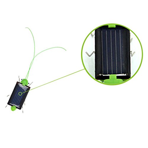 Quartly Solar Power Educational Energy Grasshopper Toys Gadget Kid Gift Novelty Solar Powered Fake Insects Animals Simulation Model Toy (A) - Thumbnail 5
