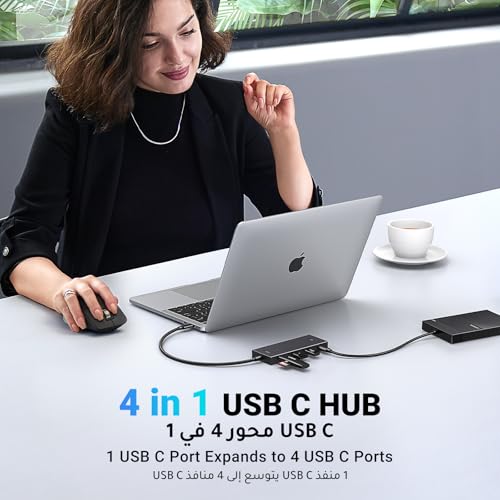 UGREEN USB C Hub 10Gbps, 4 Type C 3.2 Gen 2 Ports Adapter High-Speed USB Hub Multiport Adapter Extension for Laptop, Desktop PC, Xbox, PS5, Mouse, Keyboard, Flash Drive, U Disk, Printer
