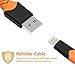 Aoshitai Charging Cable 4 Pack [ 3Ft 6Ft Nylon Braided for iPhone X/8/8Plus/7/7Plus/6/6Plus/6S/6Splus Ipad iPod and More - Orange