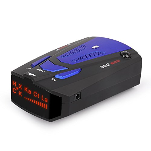 Radar Detector, Voice Alert and Car Speed Alarm System with 360 Degree Detection, Radar Detectors for Cars (FCC Approved Gray)