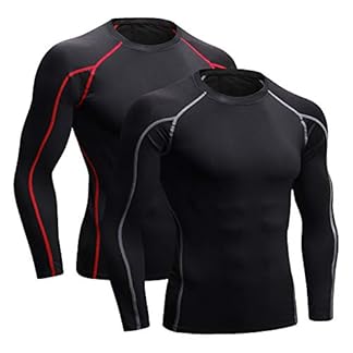 Niksa mens compression top base layer long sleeve for men t shirt cool dry running top sport shirts gear fitness tights for running cycling hiking training