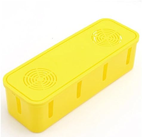 Aello Home Safety Outlet Power Strip Container Storage Box Organizer (Yellow)