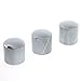 an-do-er 3PCS Guitar Knobs Chromed Metal Dome Knurled Barrel for Electric Guitar Parts (Silver)