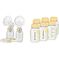 Medela Symphony Breast Pump Kit, Double Pumping System Includes Everything Needed to Start Pumping & Breast Milk Collection and Storage Bottles, 6 Pack, 5 Ounce Breastmilk Container