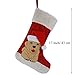 WEWILL 20'' Cute Dog Embroidered Christmas Stockings Xmas Holiday Pet Theme Gift for Puppies