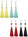 LOLIAS 4 Pairs Thread Tassel Earrings Set Long Dangle Earings for Women