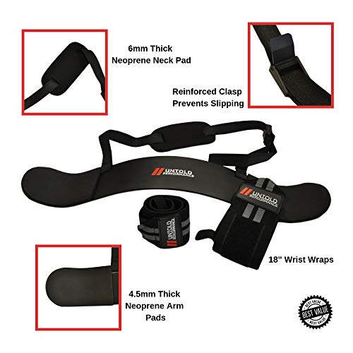 Arm Blaster For Bicep Curl Support With BONUS Wrist Wraps For Wrist Support | Arm Blaster Bicep Curl & Bicep Isolator For Weightlifting | Bicep Blaster Strong Arm Blaster For Biceps Arm Curl Blaster