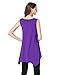 JollieLovin Womens Plus Size Loose-fit Sleeveless T-Shirt Tank Tunic Top(1X, Deep Purple)