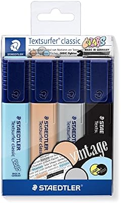 364 CWP4. Rotuladores fluorescentes Textsurfer. Estuche con 4 marcadores de colores variados.