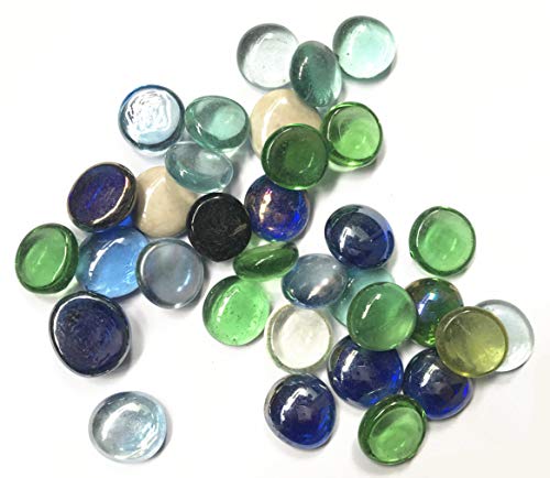 Briliant Shop Flat Pebbles Marbles, 5Lbs Glass Gems Stone for Vase Fillers, Wedding Table Scatter, Aquarium Fillers Decor, Party Decoration, Crystal Rocks (Approx 480 pcs Multi-Color) at Amazon