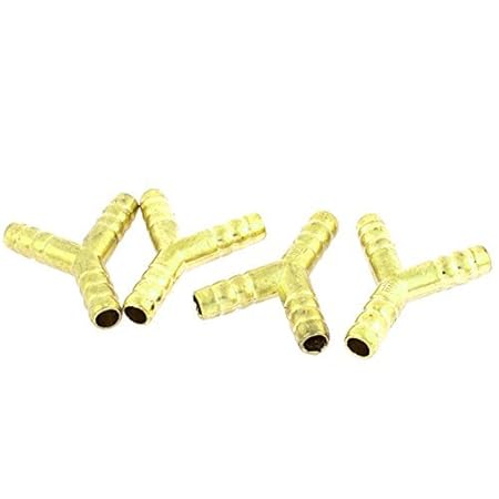 DealMux 10mm Durchmesser Y-Form 3 Way Eisen Schlauch Schlauchtülle Kupplungsstecker 4 Pcs