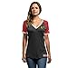 Majestic NHL Chicago Blackhawks Women's League Diva Fashion Tops, Black/Athletic Red/White, Large