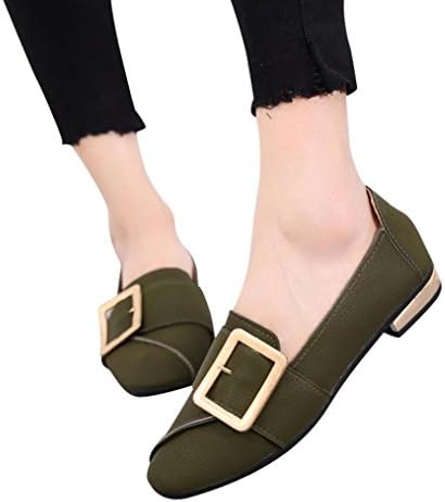 Women Shoes, Neartime 2018 Fashion Shallow Square Buckle Slip On Low Heel Sandals Square Toe Single Shoes