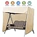 boyspringg Outdoor Swing Cover, Swing Cover 3 Seater Waterproof, 87x49x 67 Inch,Porch Swing Cover for Outdoor Furniture,Durable Waterproof UV Resistant Weather Protector (Beige&Coffee)