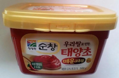 Korean Sunchang Sauce Paste - 500g (Pack of 2) (Gochujang Hot Pepper Level 4 (Very Hot)) by Sunchang
