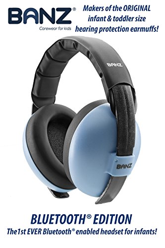 Baby Banz Bluetooth Earmuffs Hearing Protection - Ages 0-2 Years - The Best Headphones for Babies & Toddlers - Block Noise & Play Soothing Sounds, Music, Audio Books, Movies
