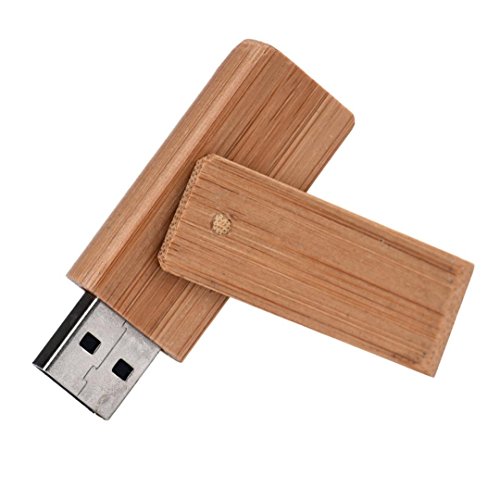 Voberry Swivel USB 2.0 Bamboo Flash Memory Stick Storage Thumb U Disk (1GB)