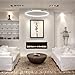 UNITARY Brand Modern Nature White LED Acrylic Dining Room Kitchen Pendant Light Fixture Remote Control Included with 1 Ring Max 35W Chrome Finish 24 inches Diameter