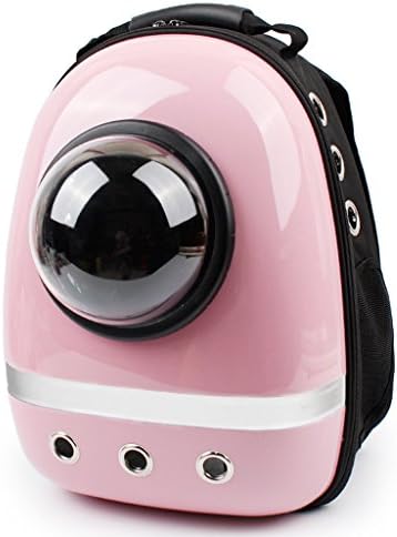Lovely summer Pet Dog Cat Puppy Carrier Traveler Bubble Backpack Travel Shoulder Bag Dog Carrier Travel Sling Bag Small Dog Backpack Pink