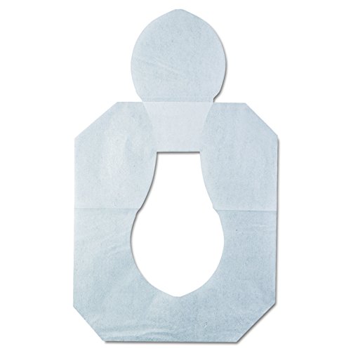 HOSPECO HG2500 Health Gards Toilet Seat Covers, Half-Fold, White, Pack of 250 (Case of 10 Packs) - Thumbnail 3