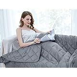 ZZZhen Weighted Blanket - Cool Breathability for Summer- 48'72' 15LBs - Premium Quality Heavy Blankets - Calm Sleeping for Adult and Kids, Durable Quilts and Quality Construction