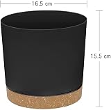 ZMTECH 16.5 cm Plant Pots with Drainage Holes and Detachable Saucer (Set of 2) view 3