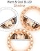 LST Selfie Ring Light for Phone, Rechargeable [38 LED] Cool & Warm Ring Lights Fill-in Lighting Portable for Smartphone, Pad, Laptop (White-Mirror)
