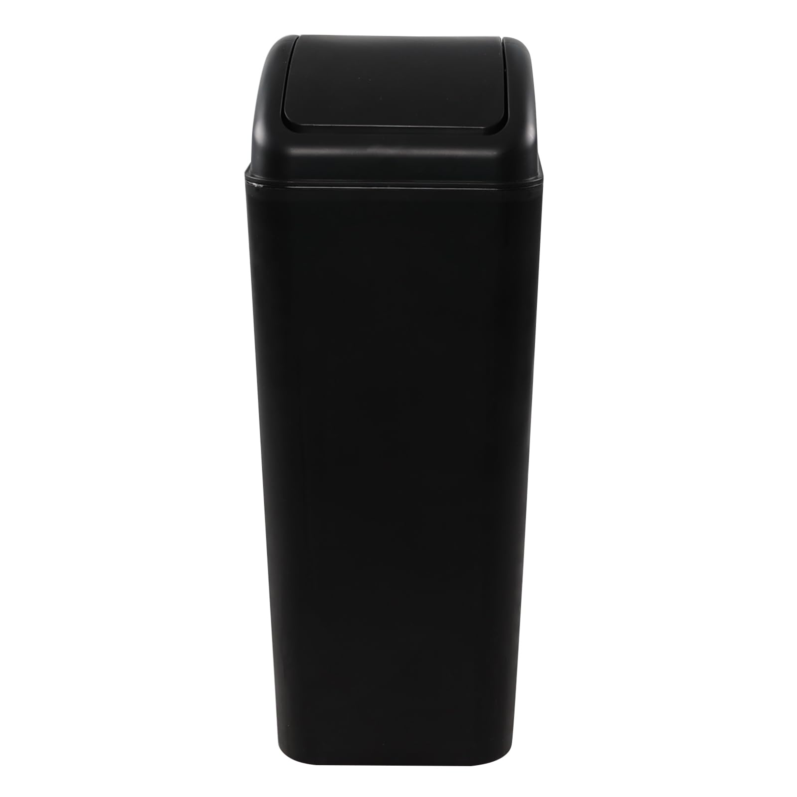 Photo 1 of DAMAGED PKG Ramddy Plastic Slim Trash Can, Black Modern Wastebasket, 14 Liter Commercial Garbage Bin