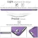 iPad Mini 4 case, ROARTZ Purple Slim Fit Smart Rubber Coated Folio Case Hard Cover Light-Weight Auto Wake/Sleep for Apple iPad Mini 4th Generation Model A1538/A1550 Retina Display