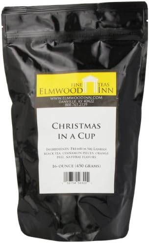 Elmwood InnFine Teas, Christmas in a Cup Cinnamon Black Tea, 16-Ounce Pouch