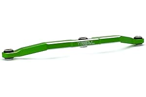 TREAL Aluminum 7075 Front Steering Link, CNC Machined Upgrades Compatible with 1/18 TRX4M (Green)