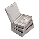 Stackers Taupe Classic Jewelry Box - Set of 3