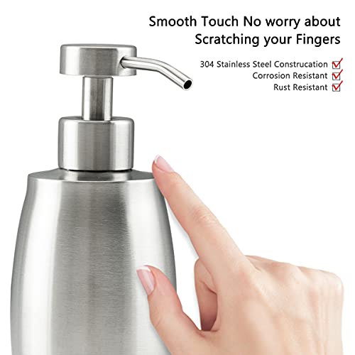 GAPPO Foaming Soap Dispenser Brushed Nickel Stainless Steel Metal Pump Hand Lotion Bottle for