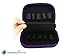 Soothing Terra Roller Bottle Carrying Case for Essential Oils - Portable Hard Shell Travel Case (Purple)