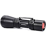 INFRAY LED Tactical Flashlight, Zoomable LED Flash light with high lumens Certified CREE XPE2 - R4 LED, [Water & Impact Resistant Design / Powered By 1 x AA Battery], Bright LED Torch with Belt Clip