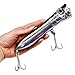 THKFISH Top Water Fishing Lures Saltwater Popper Lures Tuna Poppers GT Poppers Fishing Hard Lures Blue Red Yellow Blacksilver