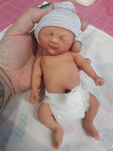 7" Micro Preemie Girl "Tobi" Full Body Silicone Baby Doll