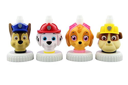 good2grow Spill-proof Bottle Toppers 4-pack, Paw Patrol - Chase, Marshall, Skye & Rubble