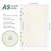A5 Refill Paper Refillable Paper Squared Filler Paper Loose Leaf Paper 6-Holes Inserts 135 Sheets 270 Pages