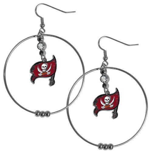 NFL Buccaneers 2-Inch Hoop Earrings