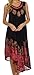 Sakkas 40SE Sundari Caftan Tank Dress / Cover Up - Black / Pink - One Size