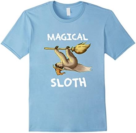 Mens Magical Sloth Lover Gifts Graphic Cute Funny Sloths T-Shirts Large Baby Blue