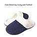 ULTRAIDEAS Women's Lamb-hug Comfy Fleece House Slippers Memory Foam, Slip-on House Shoes Indoor Outdoor (Blue, Size 7-8)