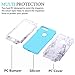 iPhone 7 Plus Case, iPhone 8 Plus Case, KAMII White Marble Stone Pattern Shockproof 2in1 Dual Layer TPU Bumper Hard PC Hybrid Defender Armor Case Cover for Apple iPhone 7 Plus /8 Plus (Blue)