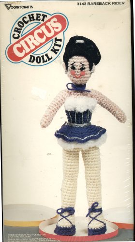 Vogart Crafts Circus Crochet Doll Kit - Circus Themed Bareback Horse Rider 15 1/2 Inches High #3143