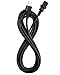 ClearMax 15 Feet Universal Power Cord Replacement, 18AWG AC Power Cable, 3 Prong Extension Cord for PC or Monitor, UL Approved, Black