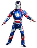 Disguise Marvel Iron Man Movie 3 Iron Patriot Boys Muscle Light Up Costume, 10-12