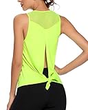 Quccefods Workout Tops for Women Open-Back Yoga