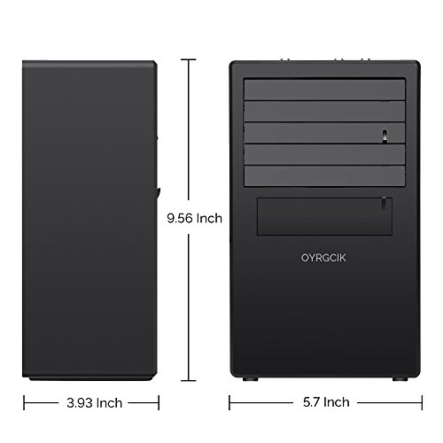 Portable Air Conditioner Fan, OYRGCIK Mini Air Conditioning Fan Personal Space Air Cooler Misting Fan Small Evaporative Desktop Fan Air Circulator Purifier Humidifier for Office Dorm Nightstand, Black
