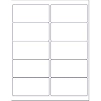 Blank White Permanent Adhesive Labels for Laser/Ink Jet Printer (4 x 2" - 10 Per Page | 250 Labels)